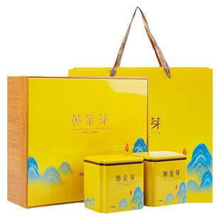 高档茶叶礼盒高级黄金芽礼盒装送礼送长辈领导老丈人绿茶2025新茶