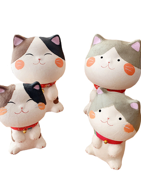 京都龙虎作手工艺礼日式猫咪摆件