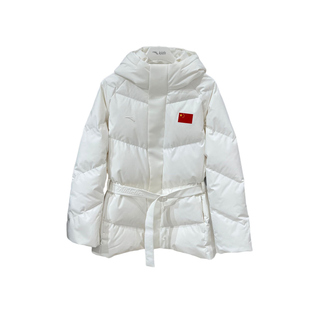 安踏儿童2025款女童装综训中大童国旗款鹅绒连帽羽绒服T62547907