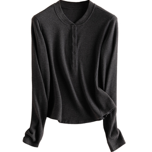 哺乳上衣外出辣妈款孕妇打底衫德绒秋衣喂奶秋冬保暖月子服亨利领