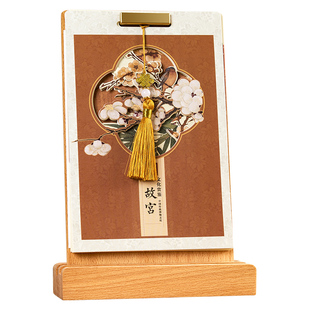 马年新款简约日历故宫藏画竖式台历印logo山水画桌面办公记事月历计划本2026古风牡丹山水名画企业广告宣传