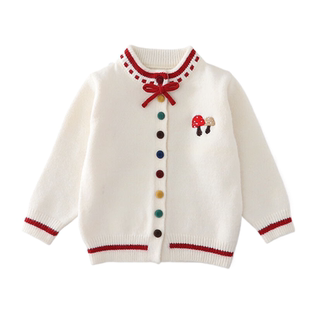 女童春季学院风外套2025春秋新款儿童洋气女中童毛衣针织衫小香风