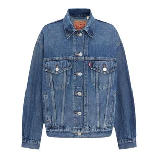 Levi's李维斯女士美式复古巴恩风翻领水洗时尚长袖牛仔夹克外套