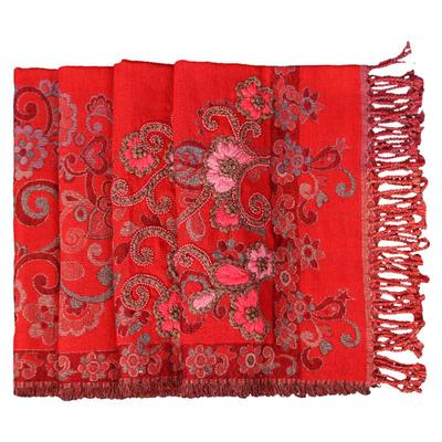 重工刺绣民族风水煮羊毛披肩围巾