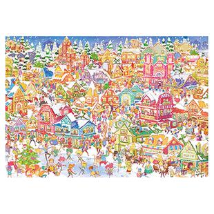 2000片珠光拼图圣诞小镇高难度超大解压成人版益智玩具带相框