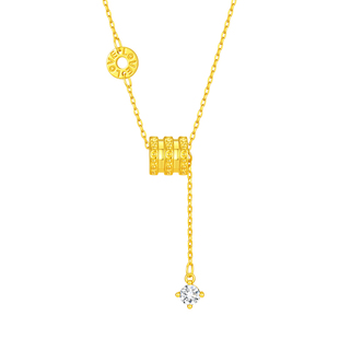 中国黄金央创小蛮腰黄金项链女金饰足金纯金吊坠新年礼物送女友