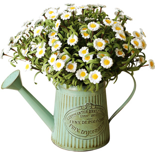 田园复古做旧干花花桶美式铁皮花瓶铁艺花盆花器花店插花花筒摆件