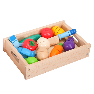 儿童套装做饭厨房木制切切乐水果