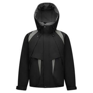 商场同款|森马羽绒服男冬装90绒子2025新款拼色户外连帽外套潮流