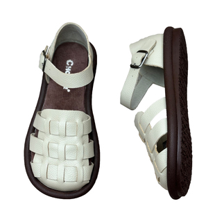 手工真皮罗马凉鞋女2026新款夏季凉鞋复古休闲鞋子头层牛皮女鞋