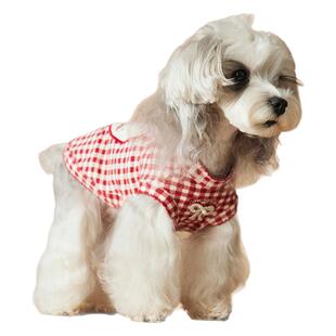 汤尼熊小狗狗衣服春夏季薄款雪纳瑞泰迪比熊博美柴犬猫咪背心裙子