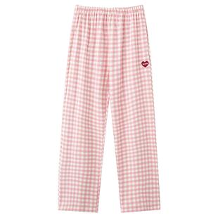 猫人睡裤女夏长裤2026新款纯棉可外穿年轻款棉绸裤子全棉家居裤