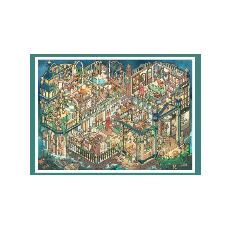 纸次方52.0造景贴纸末日之暴雨植物入侵微缩场景diy沉浸式拼贴画