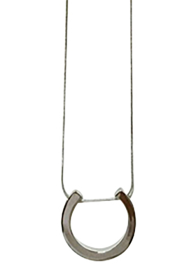 极简设计几何半圆毛衣链