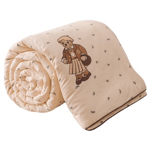 TeenieWeenie双层纱夏凉被纯棉全棉可机洗夏被空调被儿童薄款被子