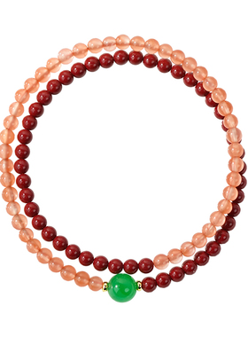 本命年生肖马原矿朱砂南红手链