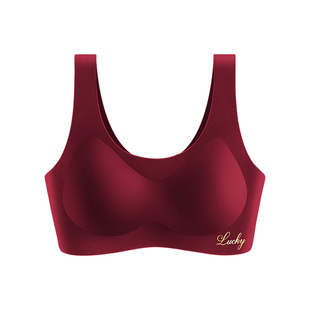 本命年女士内衣内裤套装小胸聚拢结婚红运喜庆2026马年安可拉红色