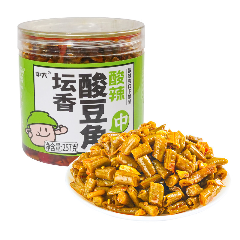 中大酸辣豆角瓶装开味菜