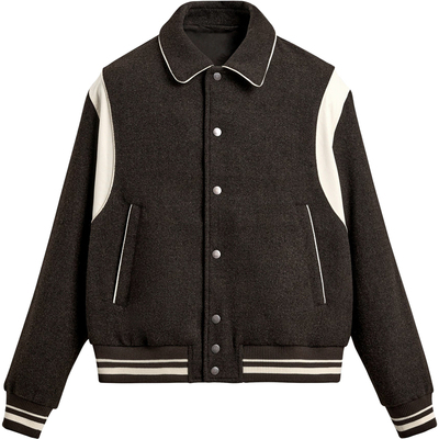 西班牙单！学院风撞色飞行员夹克