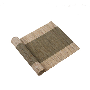 纯手工苎麻布茶旗 禅意中式布艺功夫干泡茶席 夏布桌旗面布料包邮