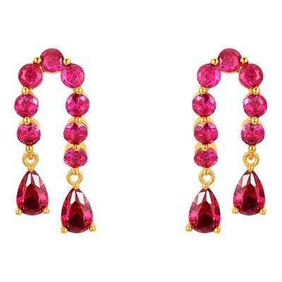 GXIAOXIAO高级圣诞水滴耳环