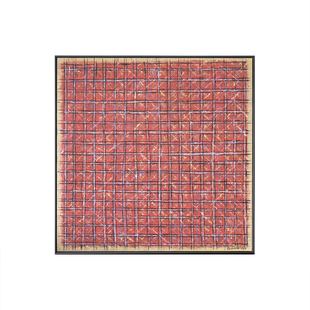 Chan**手稿Gabrielle 1994花呢亚麻圣诞温暖装饰画客厅卧室衣帽间