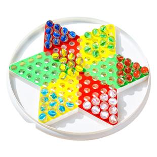 跳跳棋儿童益智小学生专用大人成人版大号玻璃珠子弹子弹珠飞行棋