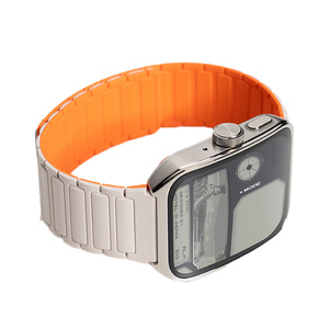 适用于oppowatch4pro表带磁吸硅胶OPPOWATCH4PRO工字纹腕带watch4pro替换带oppo智能手表带男士防水防汗运动