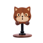 萌宠手机支架/龙猫柴犬猫咪可爱实木可升降桌面工位摆件女生礼物