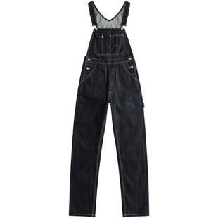 XOFO品牌冬新款原牛  原色吊带裤潮男连体裤赤耳丹宁背带牛仔裤