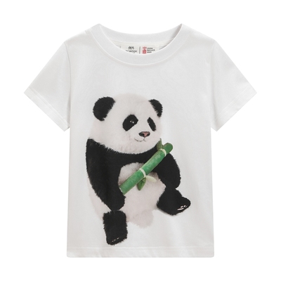 EXCEPTION例外年童装俏皮可爱熊猫印花纯棉透气短袖T恤
