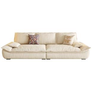 帕沙曼 猫抓布艺沙发小户型客厅复古风可拆洗帆船沙发直排宽坐深