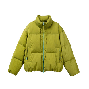 多巴胺短款加厚90白鸭绒街潮运动面包羽绒服冬季保暖立领外套男女