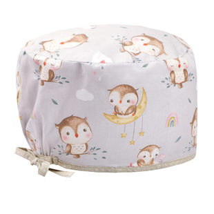 蝶芭朵印花手术帽牙科整形外科医生护士帽女纯棉薄款系带帽长发帽