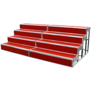 合唱台阶三层合影台学校大合唱实木铝合金可移动折叠舞台梯合唱凳