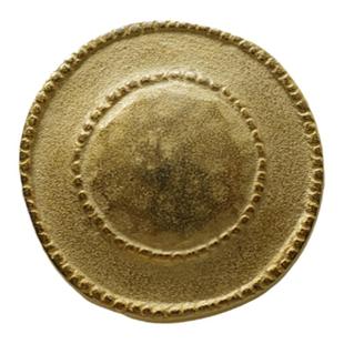 18mm一颗价格英国Textile Garden金属复古感浅哑光素金色刻纹纽扣