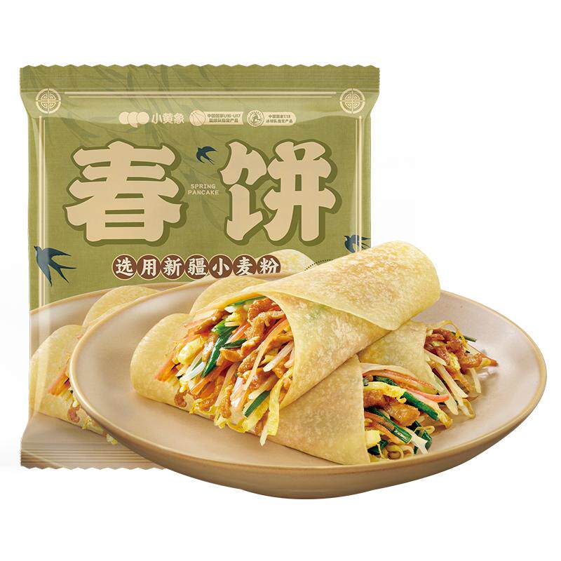 小黄象春饼卷饼原味鸡蛋卷饼早餐手抓饼煎饼加热即食早餐