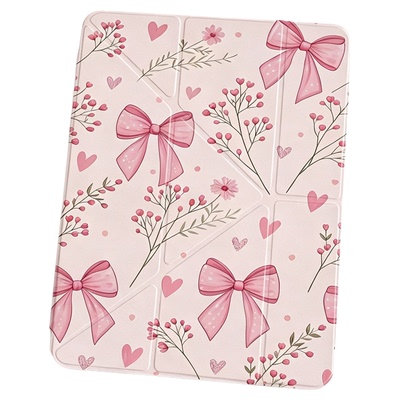 Full Cover Bow Acrylic iPad Case with Pencil Slot 适用 iPad Pro 11, iPad Air 11 A16 Air3 iPad11