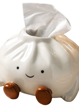 是「会卖萌的陶瓷包子纸巾盒」！