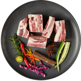 西班牙伊比利亚黑毛猪肋排切段糖醋小排进口橡木果散养火腿用猪肉