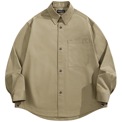 【商场同款】太平鸟男装衬衫25秋季新款阔版外穿衬衣 B1CHF3126M