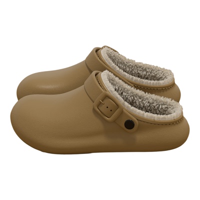 勃肯拖鞋男女防水毛绒加厚棉拖鞋