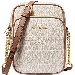 【保证】Michael Kors/MK复古老花链条相机包单肩斜挎包中号