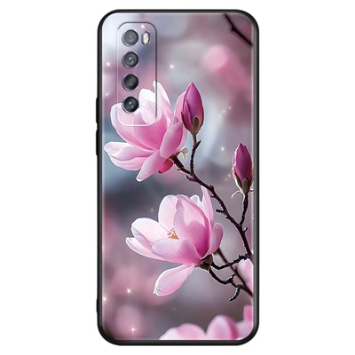 luckrider适用于华为nova7手机壳naowa7挂绳jef-an00防摔nav07女神hw nv7花卉huawei软胶JEF-AN00保护套nava7