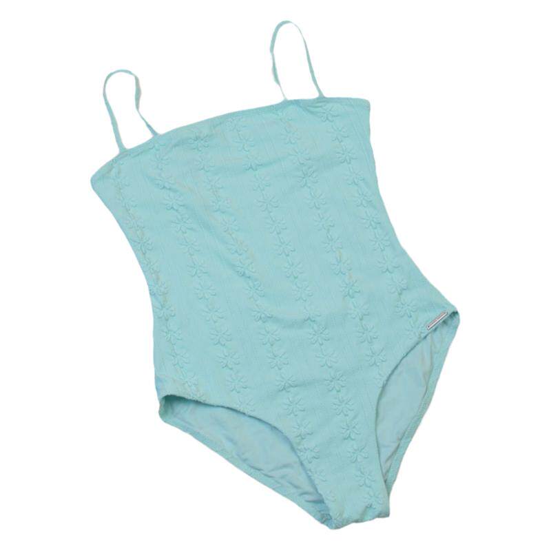 外贸原单品牌显瘦女纯色连体泳衣