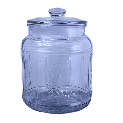 茶叶药材透明带盖干货玻璃密封罐
