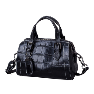 真皮包包女2025新款时尚手提小包秋季迷你波士顿女包鳄鱼纹单肩包