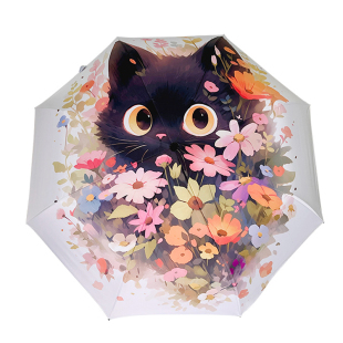 ins少女心黑胶折叠伞防晒防紫外线晴雨两用自动遮阳伞便携太阳伞