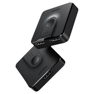 绿联hdmi分屏器一分二切换器二进一出高清线连接电脑电视信号源视频转换显示双屏幕一进二出一拖二分线分配器