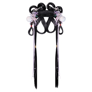 古风少女长发假发包演出头饰一体式发箍古装造型甜美发饰组合套装